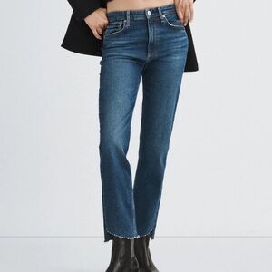 RAG & BONE Harlow Mid-Rise Marine Ankle Straight Leg Jean Size 24